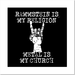 rammstein is my religion Posters and Art